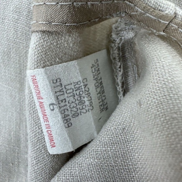 Dalia Cream/Tan linen Sheath Midi Dress - Picture 7 of 7